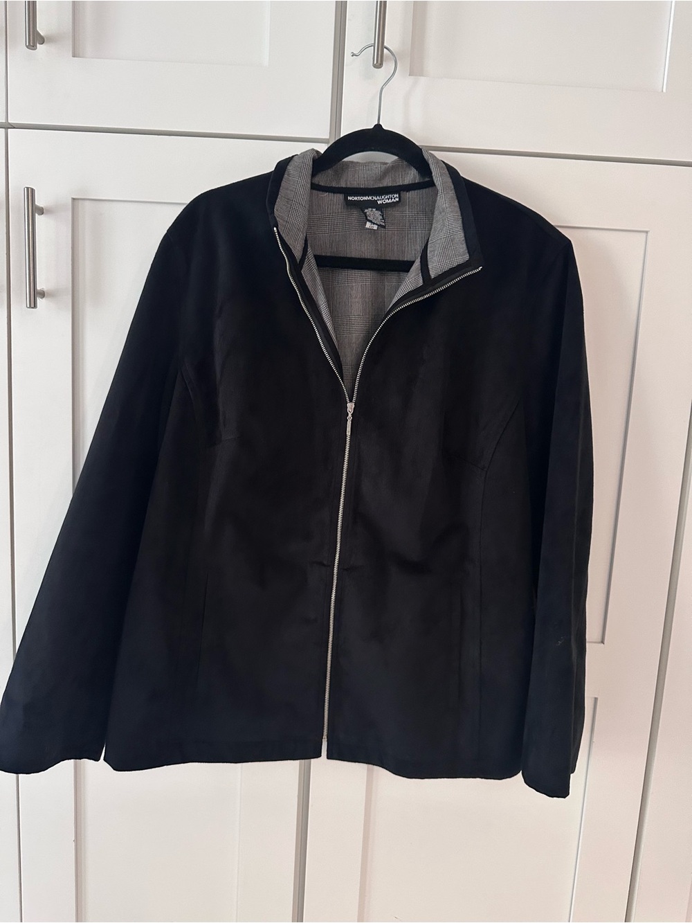 Norton McNaughton Black Zip-Front Lightweight Jacket